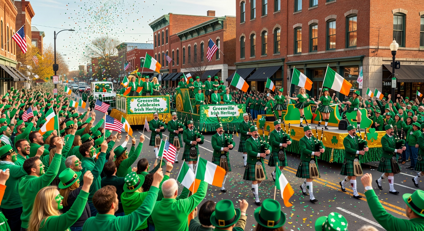 Greenville St. Patrick's Day Parade celebration