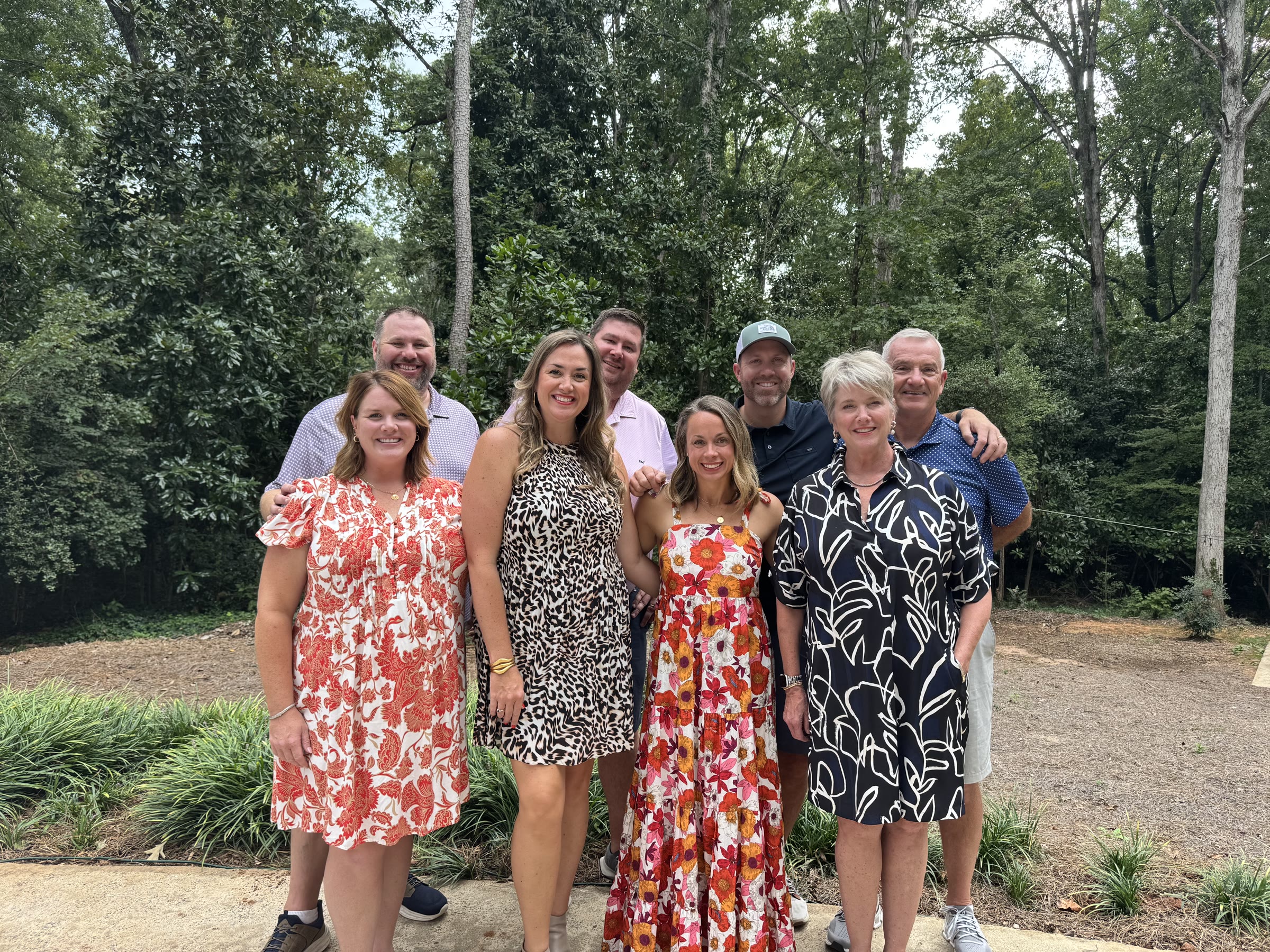 Bryan and Emily with family outdoors in Upstate South Carolina